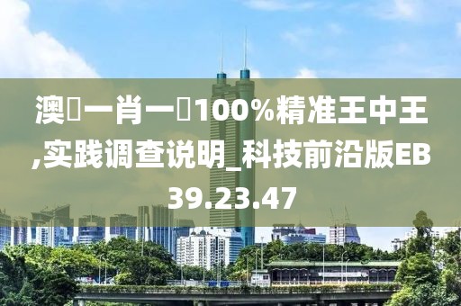 澳門一肖一碼100%精准王中王,实践调查说明_科技前沿版EB39.23.47