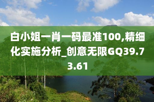 白小姐一肖一码最准100,精细化实施分析_创意无限GQ39.73.61