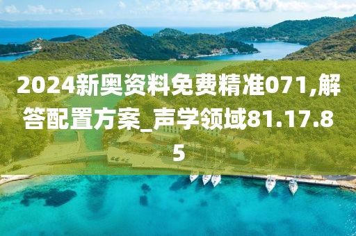 2024新奥资料免费精准071,解答配置方案_声学领域81.17.85