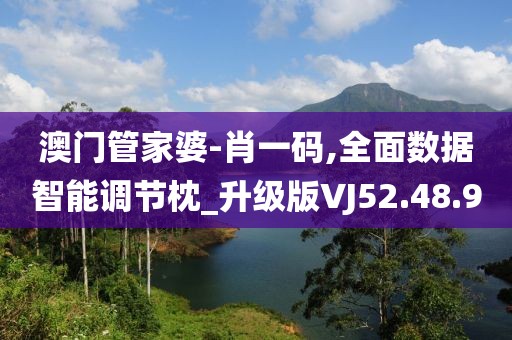 澳门管家婆-肖一码,全面数据智能调节枕_升级版VJ52.48.90