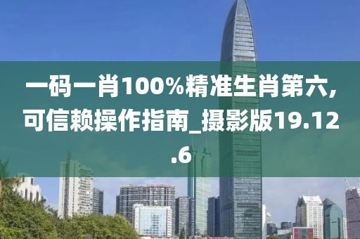 一码一肖100%精准生肖第六,可信赖操作指南_摄影版19.12.6