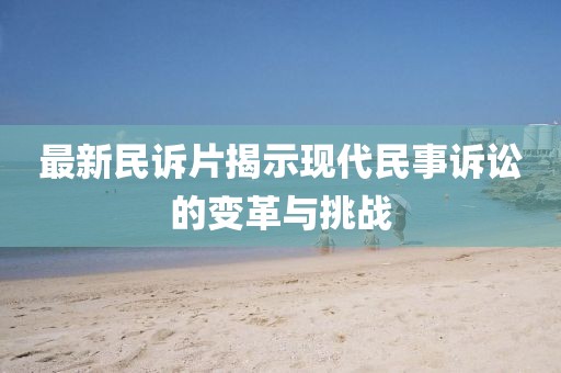 最新民诉片揭示现代民事诉讼的变革与挑战