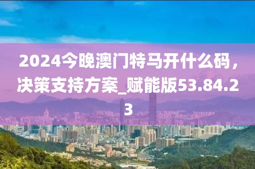 2024今晚澳门特马开什么码，决策支持方案_赋能版53.84.23