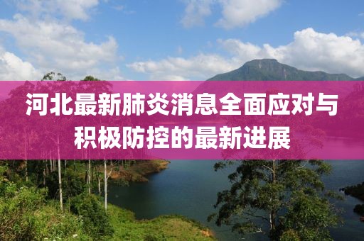 河北最新肺炎消息全面应对与积极防控的最新进展