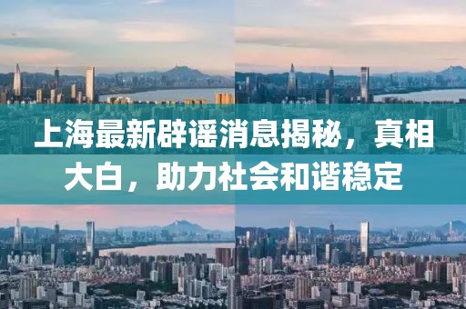 上海最新辟谣消息揭秘，真相大白，助力社会和谐稳定