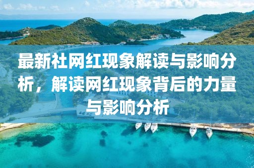 最新社网红现象解读与影响分析，解读网红现象背后的力量与影响分析