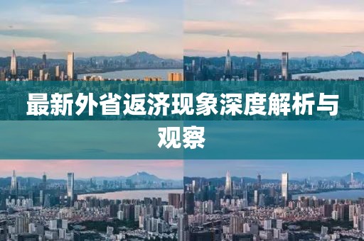 最新外省返济现象深度解析与观察