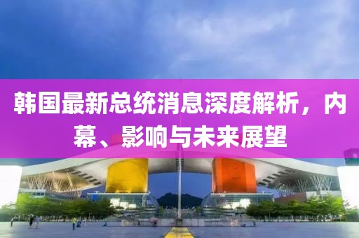 韩国最新总统消息深度解析，内幕、影响与未来展望