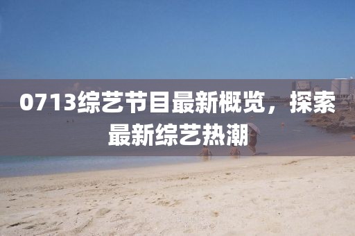 0713综艺节目最新概览，探索最新综艺热潮