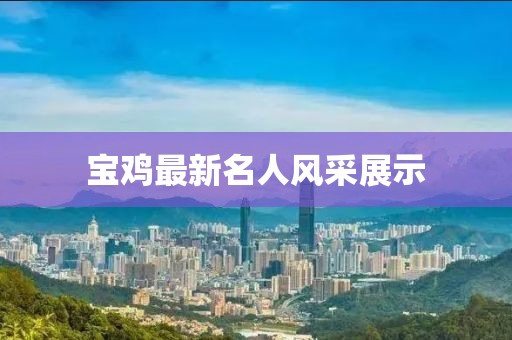 宝鸡最新名人风采展示