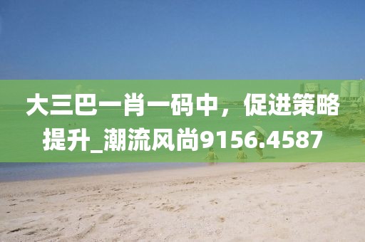 大三巴一肖一码中，促进策略提升_潮流风尚9156.4587