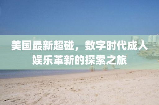 美国最新超碰，数字时代成人娱乐革新的探索之旅