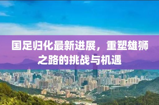 国足归化最新进展，重塑雄狮之路的挑战与机遇