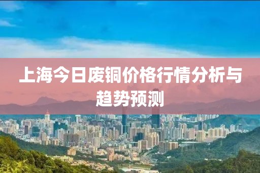 上海今日废铜价格行情分析与趋势预测