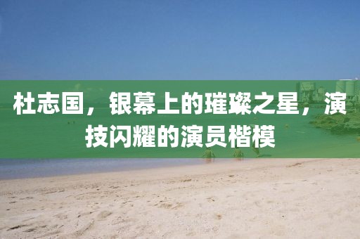 杜志国，银幕上的璀璨之星，演技闪耀的演员楷模