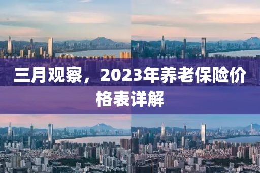 三月观察，2023年养老保险价格表详解