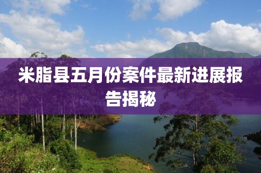 米脂县五月份案件最新进展报告揭秘