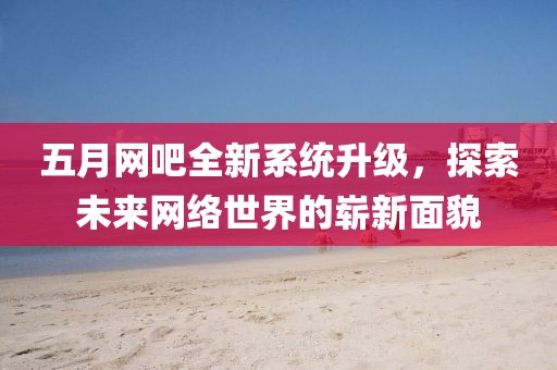 五月网吧全新系统升级，探索未来网络世界的崭新面貌