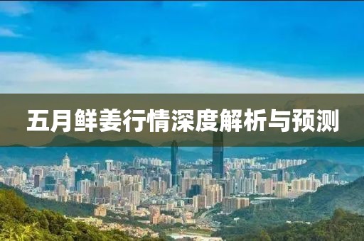 五月鲜姜行情深度解析与预测