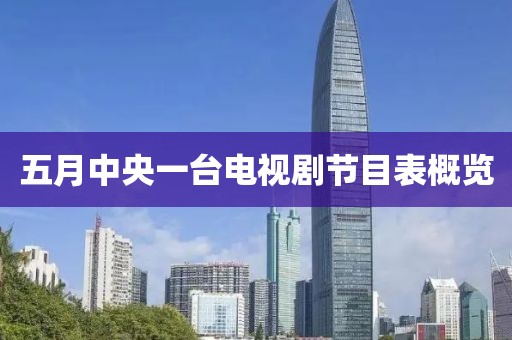 五月中央一台电视剧节目表概览