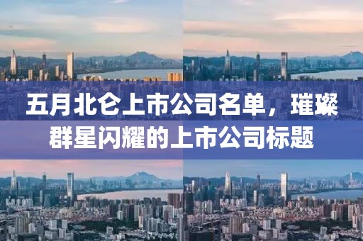 五月北仑上市公司名单，璀璨群星闪耀的上市公司标题