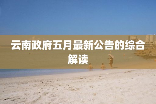 云南政府五月最新公告的综合解读