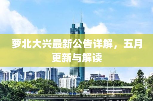 萝北大兴最新公告详解，五月更新与解读