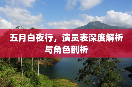 五月白夜行，演员表深度解析与角色剖析