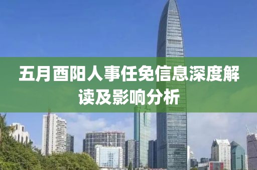 五月酉阳人事任免信息深度解读及影响分析