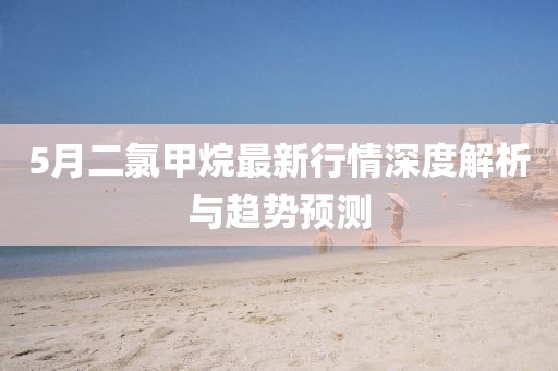 5月二氯甲烷最新行情深度解析与趋势预测