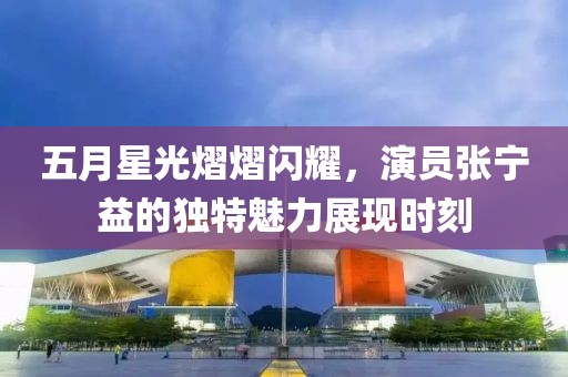 五月星光熠熠闪耀，演员张宁益的独特魅力展现时刻