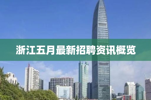 浙江五月最新招聘资讯概览