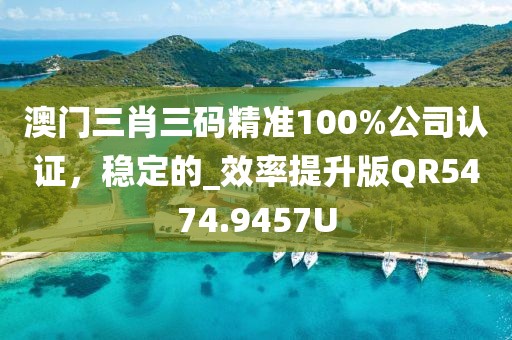 澳门三肖三码精准100%公司认证，稳定的_效率提升版QR5474.9457U