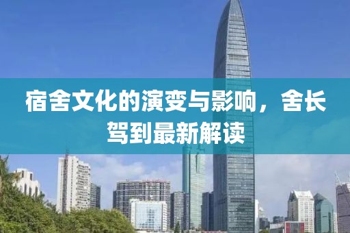 宿舍文化的演变与影响，舍长驾到最新解读