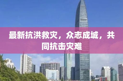 最新抗洪救灾，众志成城，共同抗击灾难