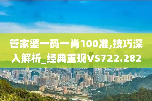 管家婆一码一肖100准,技巧深入解析_经典重现VS722.282