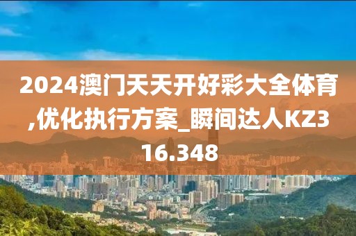2024澳门天天开好彩大全体育,优化执行方案_瞬间达人KZ316.348