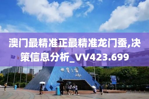 澳门最精准正最精准龙门蚕,决策信息分析_VV423.699
