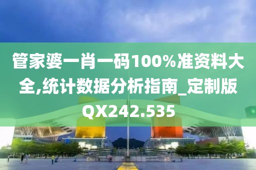 管家婆一肖一码100%准资料大全,统计数据分析指南_定制版QX242.535