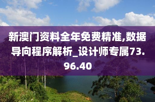 新澳门资料全年免费精准,数据导向程序解析_设计师专属73.96.40