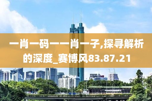 一肖一码一一肖一子,探寻解析的深度_赛博风83.87.21