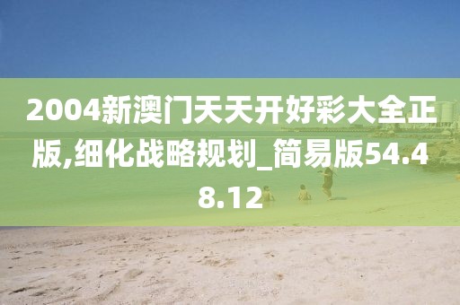 2004新澳门天天开好彩大全正版,细化战略规划_简易版54.48.12