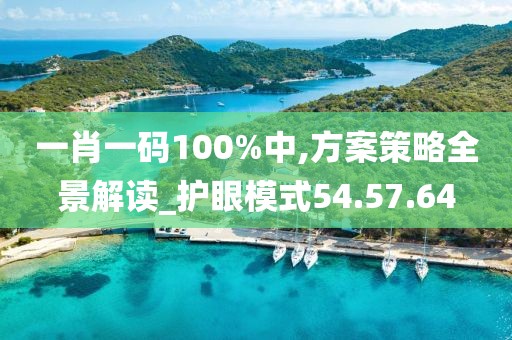 一肖一码100%中,方案策略全景解读_护眼模式54.57.64