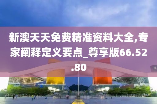 新澳天天免费精准资料大全,专家阐释定义要点_尊享版66.52.80