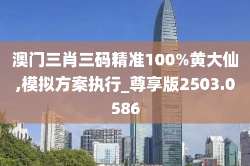 澳门三肖三码精准100%黄大仙,模拟方案执行_尊享版2503.0586