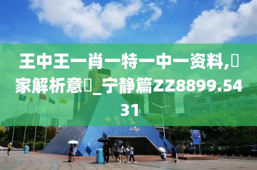 王中王一肖一特一中一资料,專家解析意見_宁静篇ZZ8899.5431