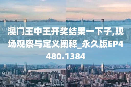 澳门王中王开奖结果一下子,现场观察与定义阐释_永久版EP4480.1384