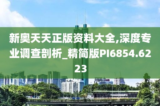 新奥天天正版资料大全,深度专业调查剖析_精简版PI6854.6223
