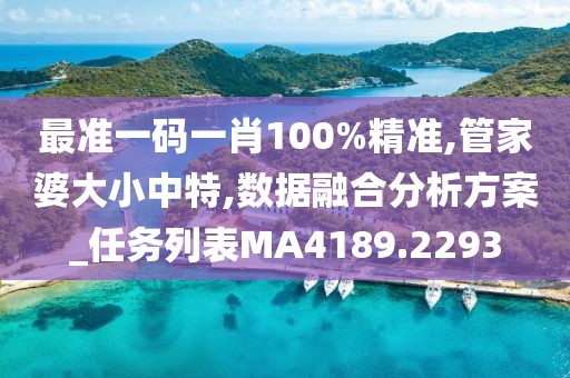 最准一码一肖100%精准,管家婆大小中特,数据融合分析方案_任务列表MA4189.2293