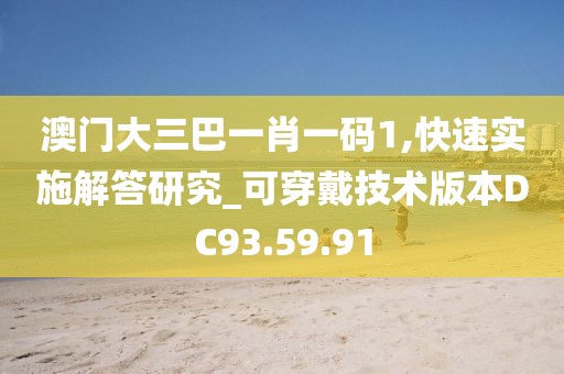 澳门大三巴一肖一码1,快速实施解答研究_可穿戴技术版本DC93.59.91